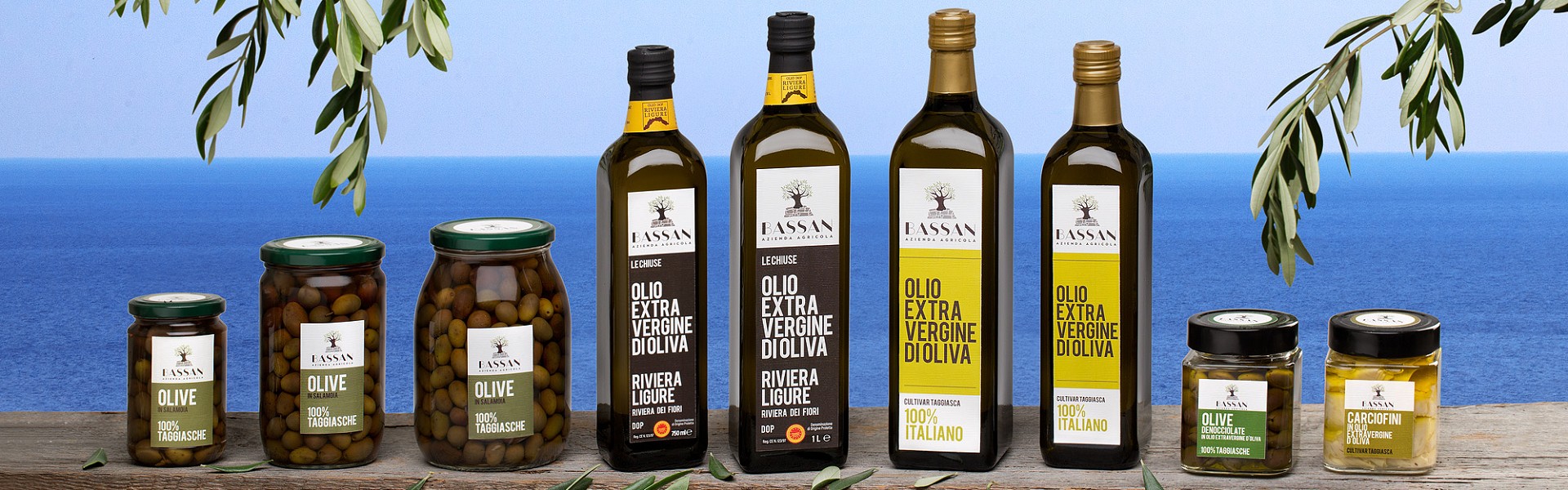 olio extravergine di oliva monocultivar taggiasca | olive taggiasche in salamoia